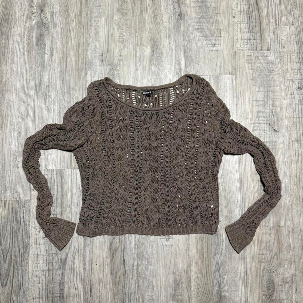 Express Crochet Sweater Women Size S